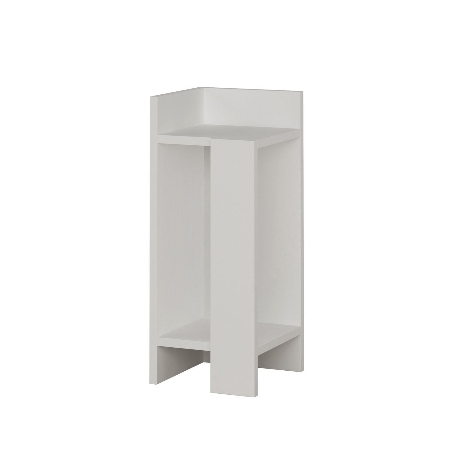 Mesa de cabeceira branca moderna, 25 x 60 x 27 cm | Painel de partículas 100% revestido em melamina, 18 mm de espessura | Design escandinavo, perfeito para uso em quartos e hotéis