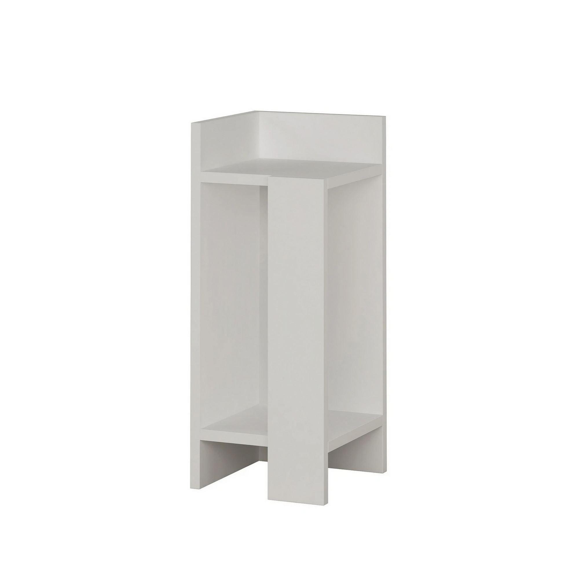 Mesa de cabeceira branca moderna, 25 x 60 x 27 cm | Painel de partículas 100% revestido em melamina, 18 mm de espessura | Design escandinavo, perfeito para uso em quartos e hotéis