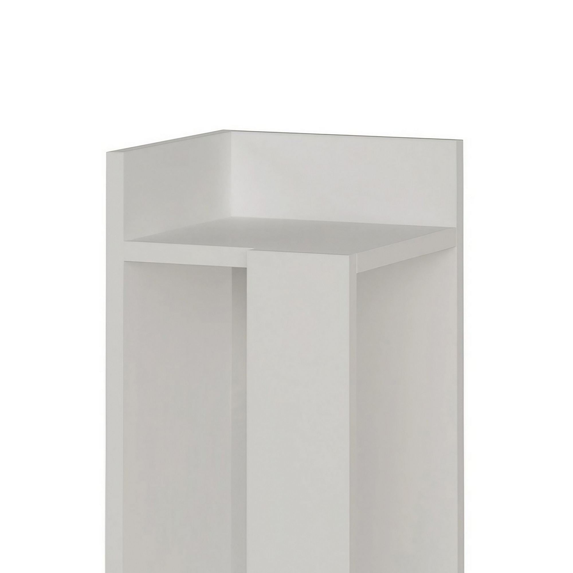 Mesa de cabeceira branca moderna, 25 x 60 x 27 cm | Painel de partículas 100% revestido em melamina, 18 mm de espessura | Design escandinavo, perfeito para uso em quartos e hotéis