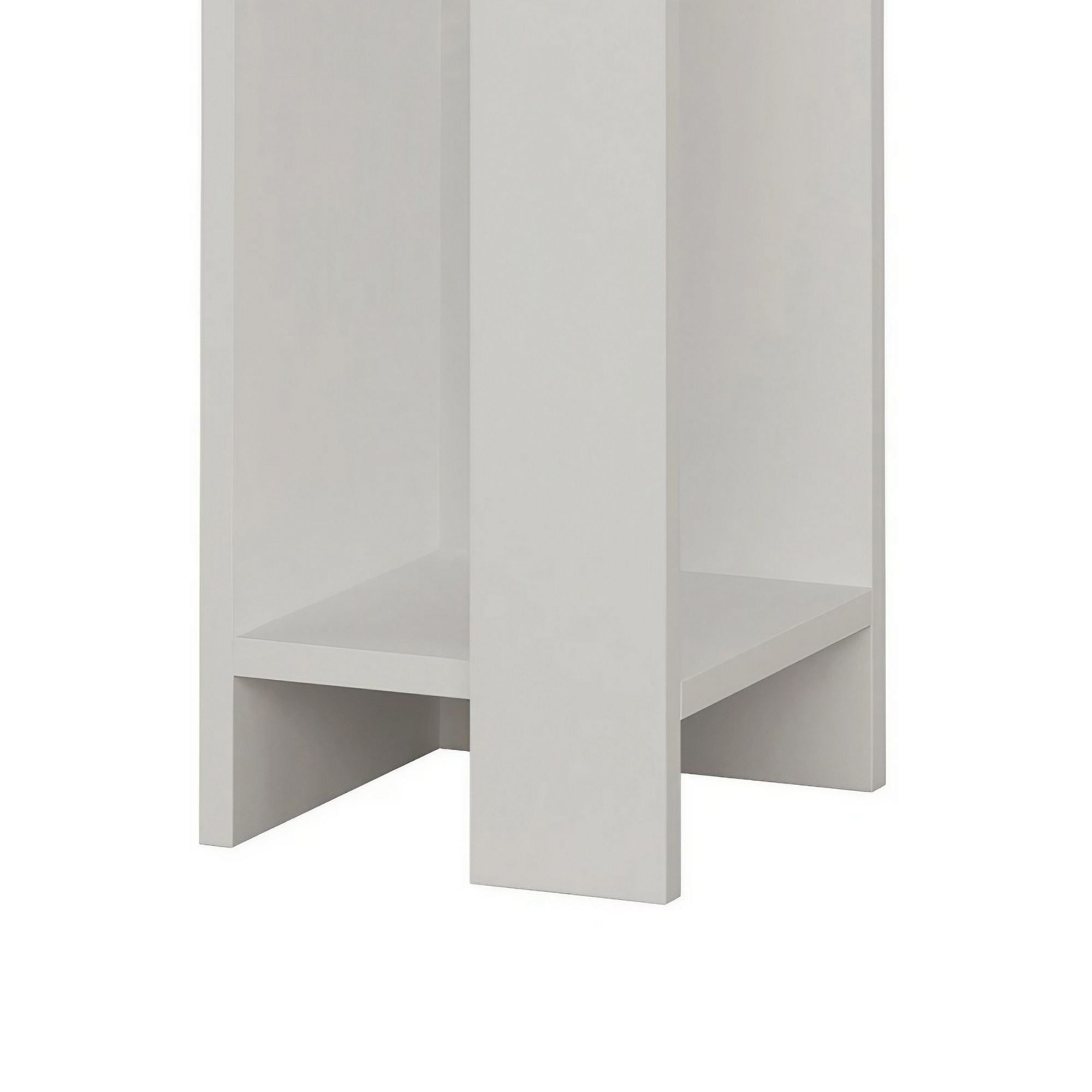 Mesa de cabeceira branca moderna, 25 x 60 x 27 cm | Painel de partículas 100% revestido em melamina, 18 mm de espessura | Design escandinavo, perfeito para uso em quartos e hotéis