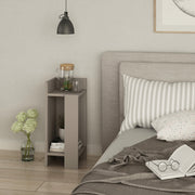 Criado-mudo moderno em tom mocha claro, 25 x 60 x 27 cm | Painel de partículas 100% revestido em melamina, 18 mm de espessura | Elegante e funcional para decoração de casa e hotel