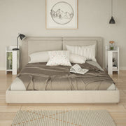 Mesa de Cabeceira Branca Moderna (2 Peças), 25 x 60 x 27 cm | Painel de Partículas 100% Revestido em Melamina, 18 mm de Espessura | Design Escandinavo, Elegante e Funcional