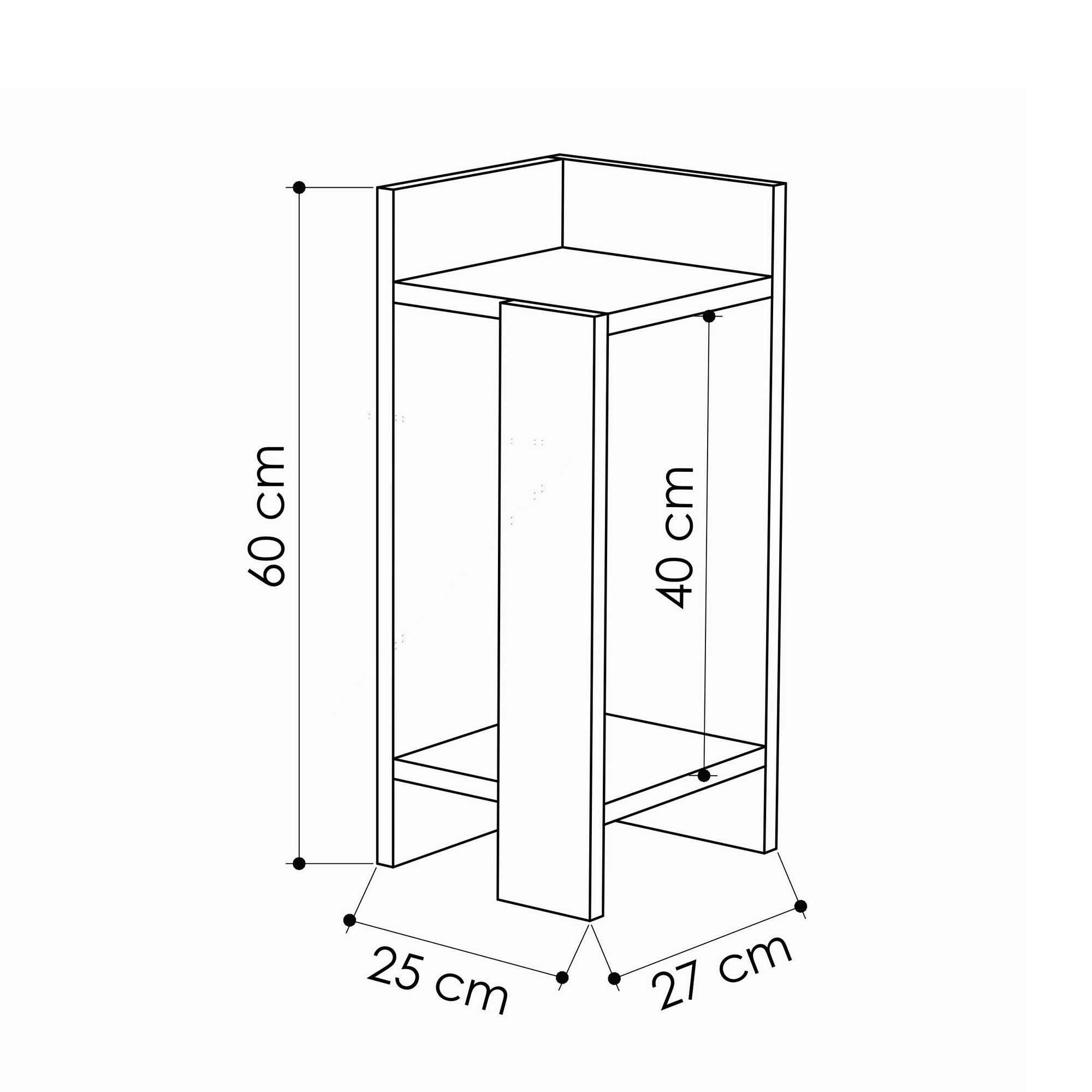 Mesa de Cabeceira Moderna (2 Peças), Carvalho e Antracite, 25 x 60 x 27 cm | Painel de Partículas 100% Revestido em Melamina, 18 mm de Espessura | Elegante e Funcional para Qualquer Quarto