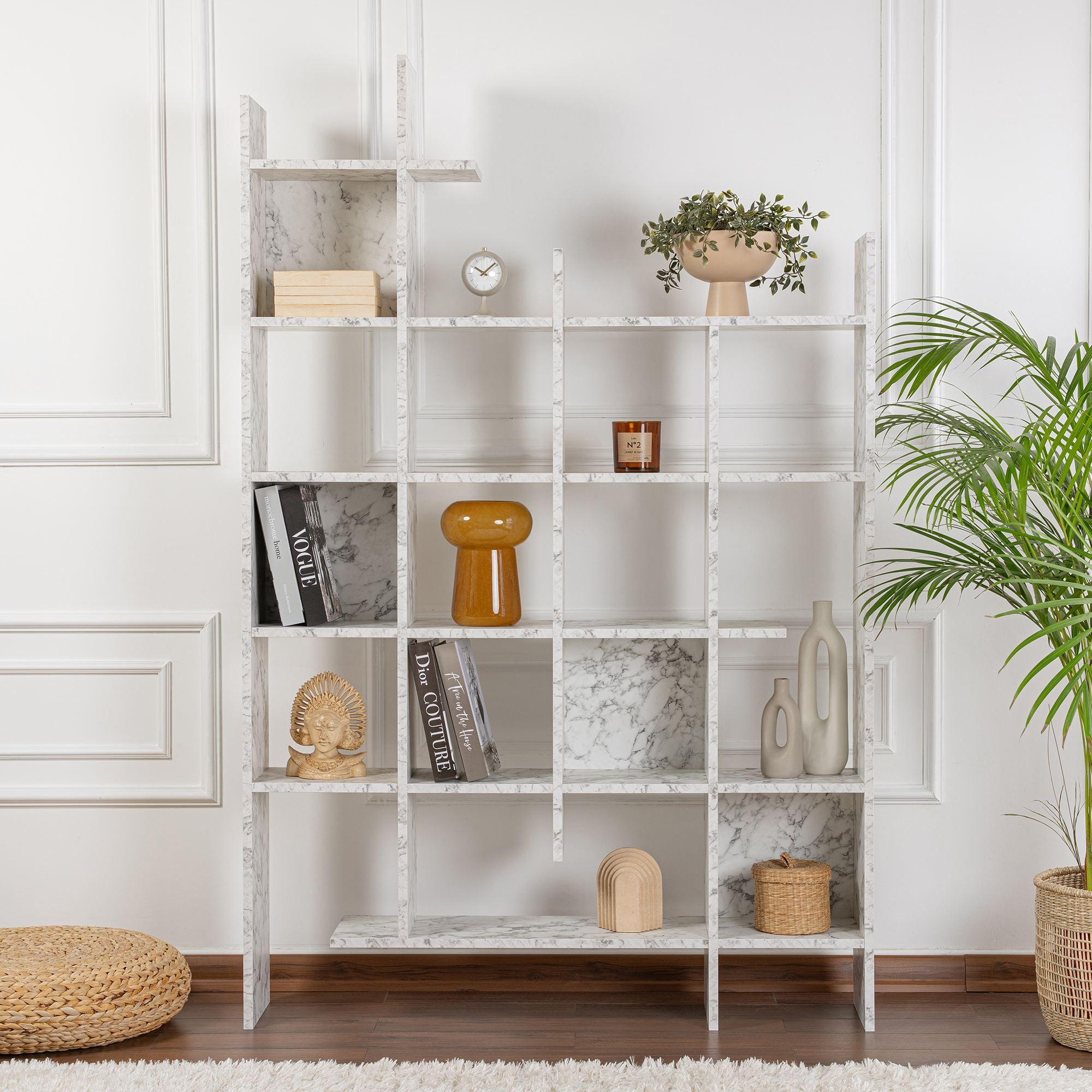 Estante de livros-Manco-Mármore de Carrara