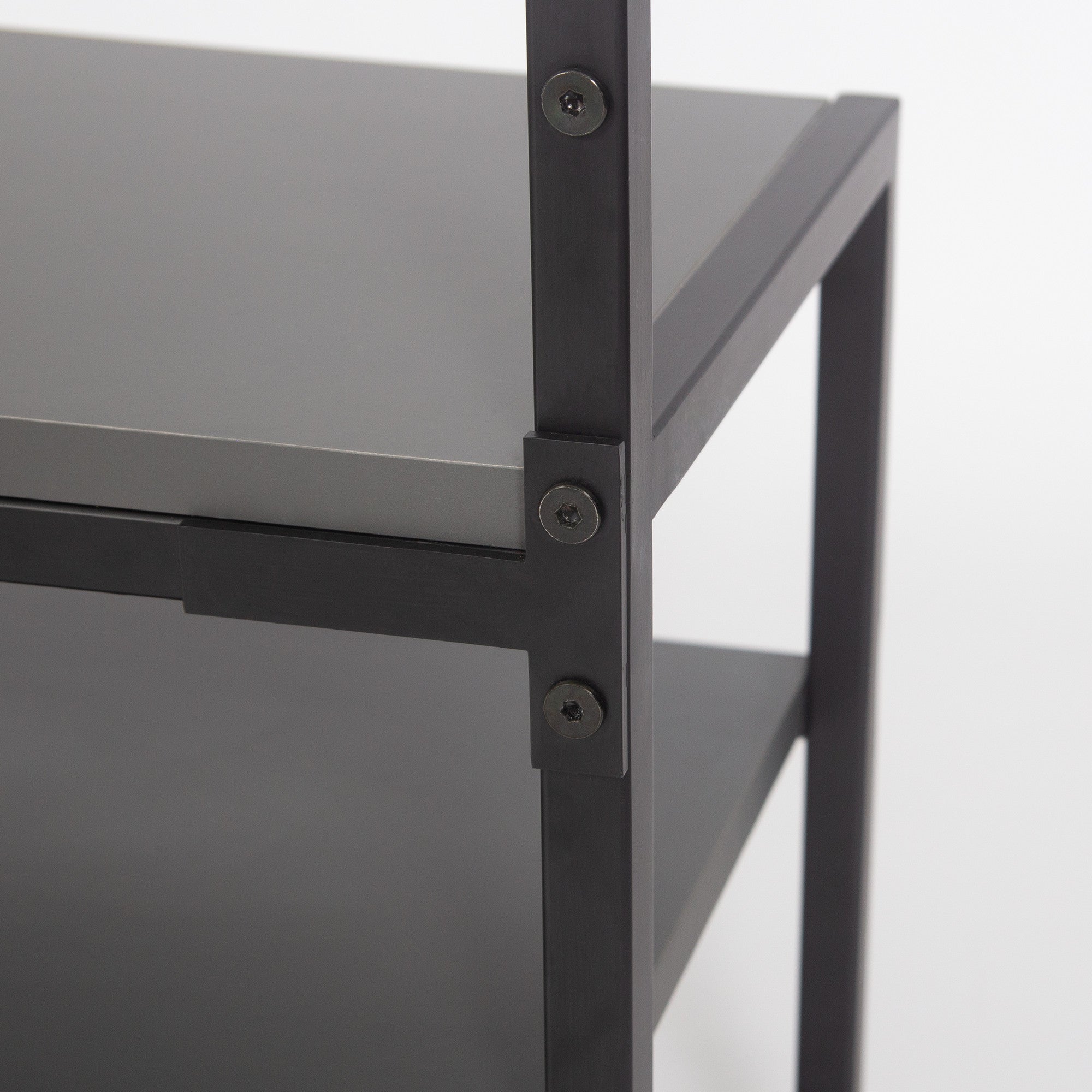 Suporte de hall moderno com 3 prateleiras e cabideiro suspenso, antracite e preto, 78 x 182 x 30 cm | Painel de partículas 100% revestido de melamina e estrutura de metal | Design elegante e funcional
