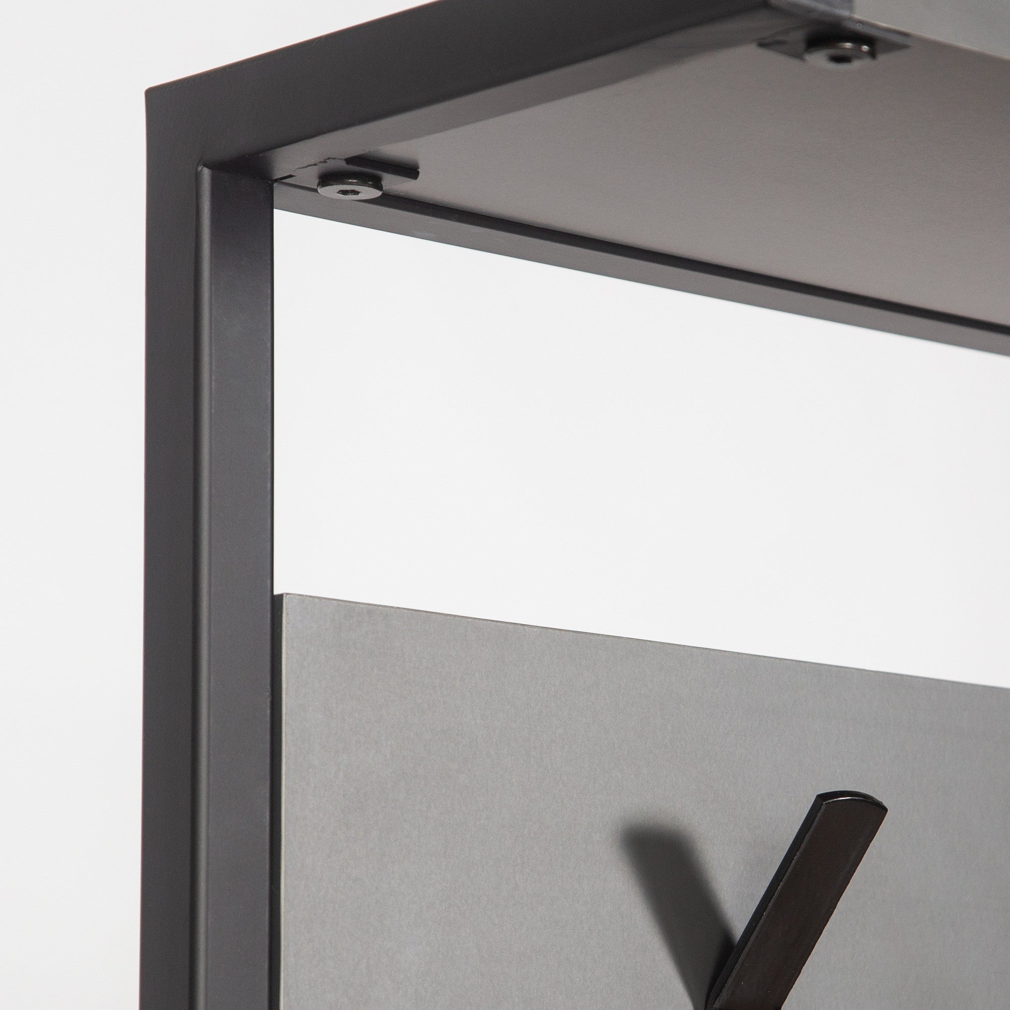 Suporte de hall moderno com 3 prateleiras e cabideiro suspenso, antracite e preto, 78 x 182 x 30 cm | Painel de partículas 100% revestido de melamina e estrutura de metal | Design elegante e funcional