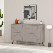 Aparador Moderno – 123 x 62,4 x 35 cm – Mocha Claro – Melamina