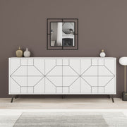 Aparador Moderno – 184 cm – Branco – Painel de Partículas revestido em Melamina