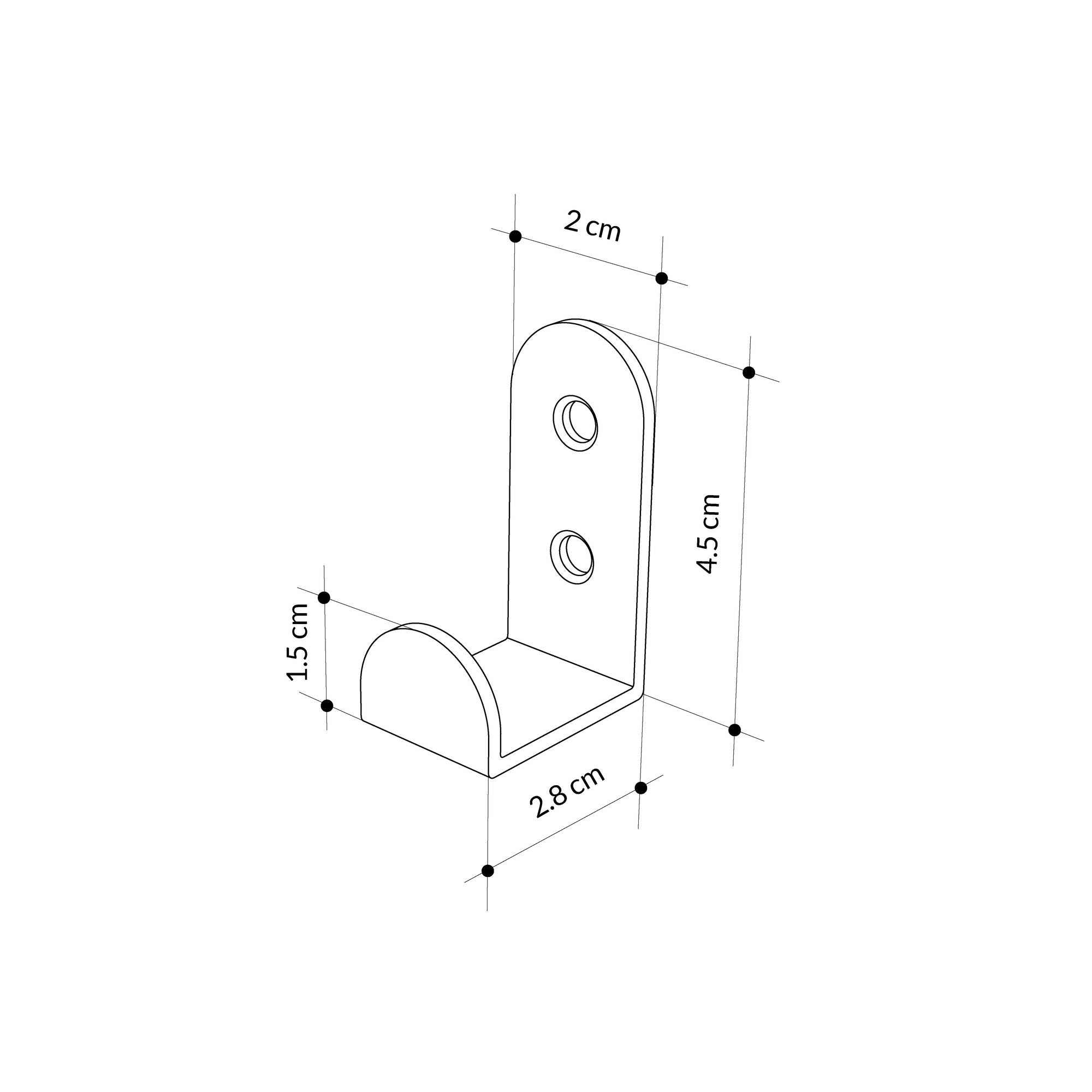 Cabide de Metal Leny Individual - Preto: Suporte de Parede Ultra-Resistente 1kg