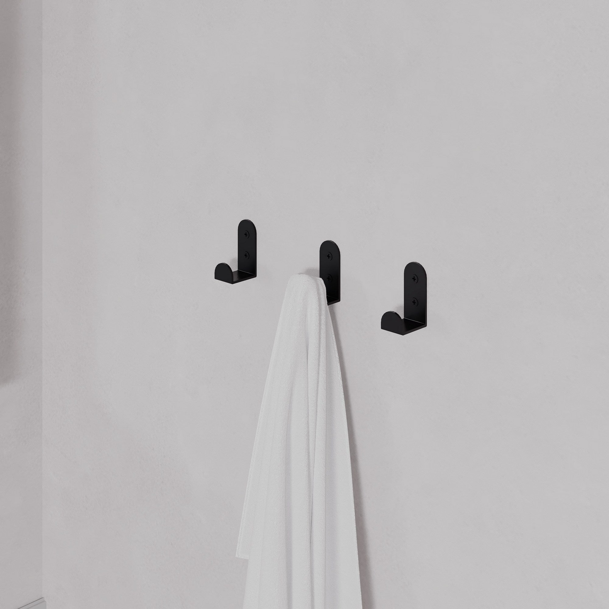 Cabide de Metal Leny Individual - Preto: Suporte de Parede Ultra-Resistente 1kg