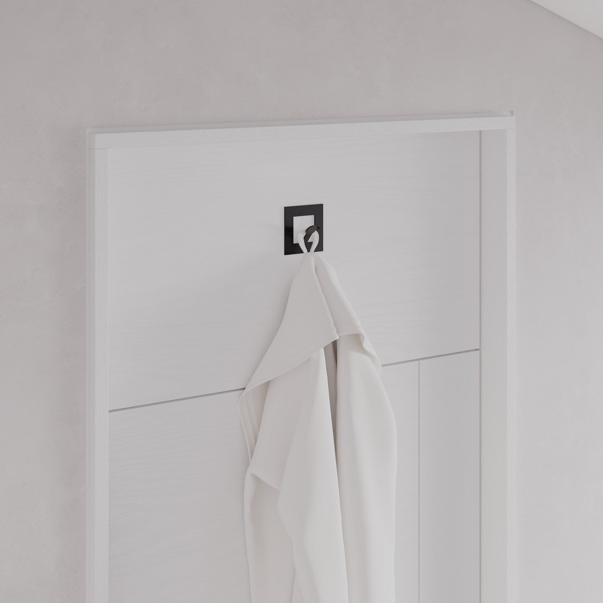 Suporte de Parede Metálico Quadrado Kaly - Preto, Capacidade 1kg, Montagem com Parafusos