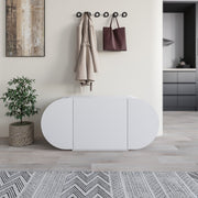 Elegante sapateira branca, 110 cm x 50 cm x 40,4 cm | Painel de partículas 100% revestido em melamina, 18 mm de espessura | Dobradiças de fechamento suave, capacidade para 80 kg, design moderno