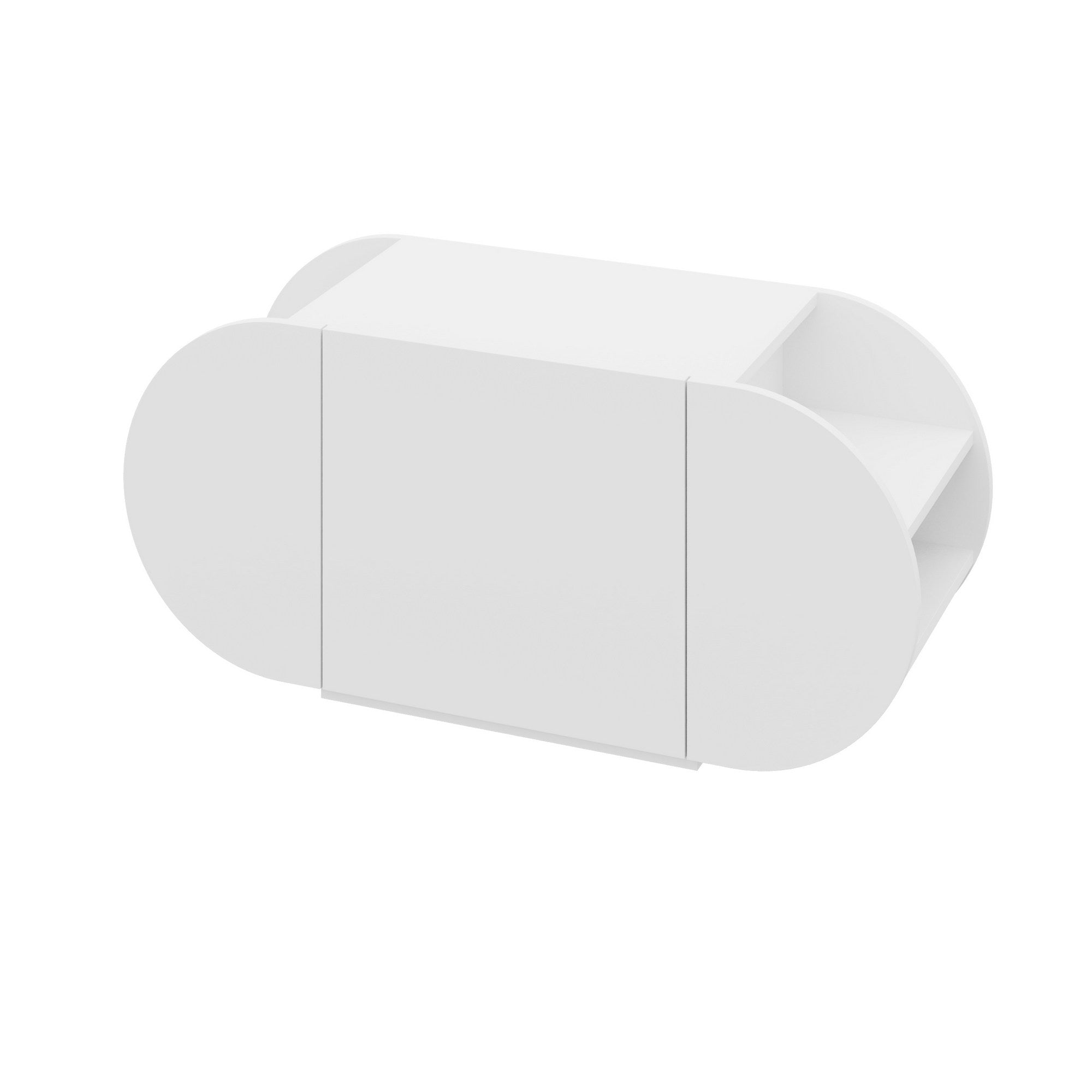 Elegante sapateira branca, 110 cm x 50 cm x 40,4 cm | Painel de partículas 100% revestido em melamina, 18 mm de espessura | Dobradiças de fechamento suave, capacidade para 80 kg, design moderno