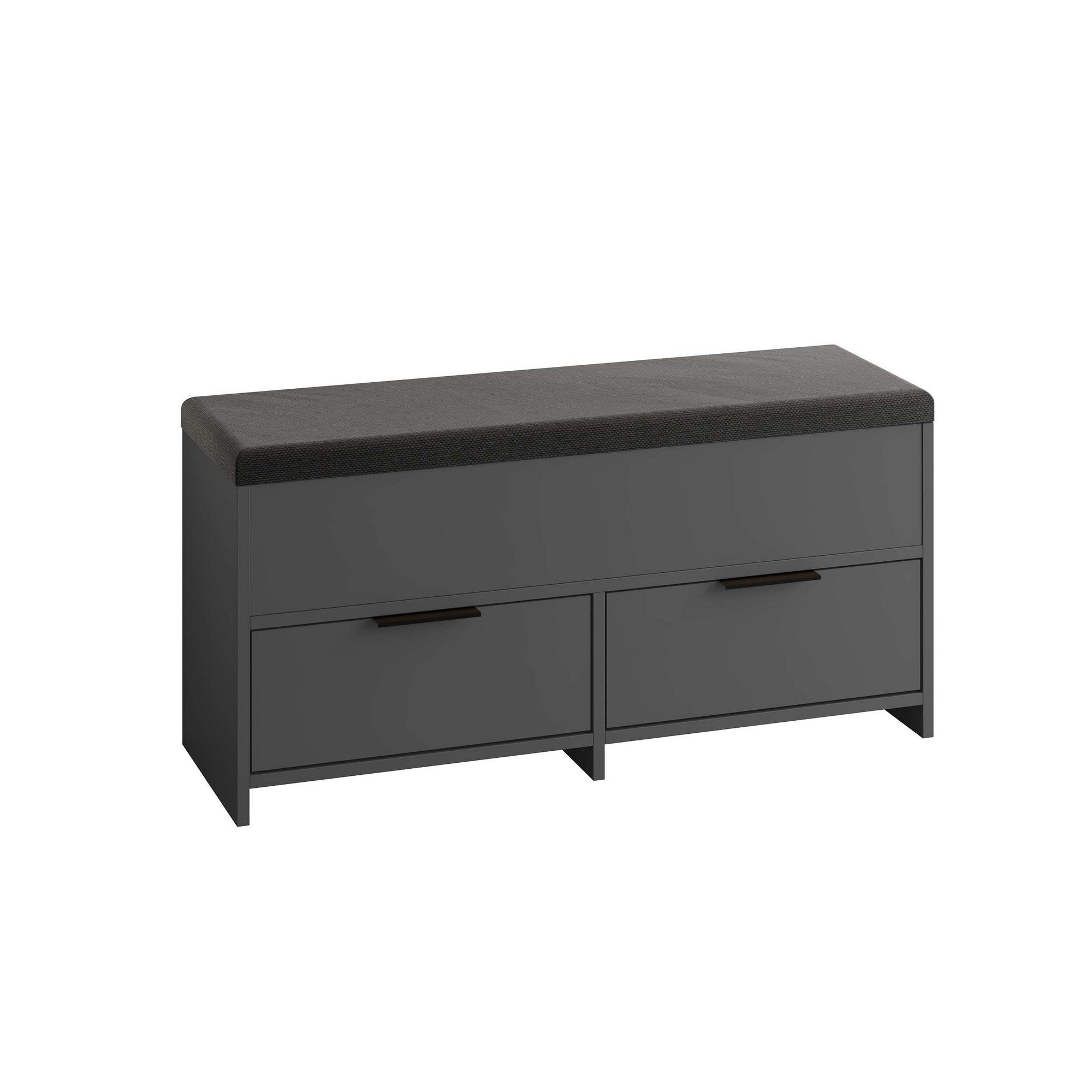 Sapateira estilosa, antracite, 106 x 50 x 34 cm | Painel de partículas 100% revestido em melamina, 18 mm de espessura | Montável na parede, dobradiças de fechamento suave, prateleiras amplas