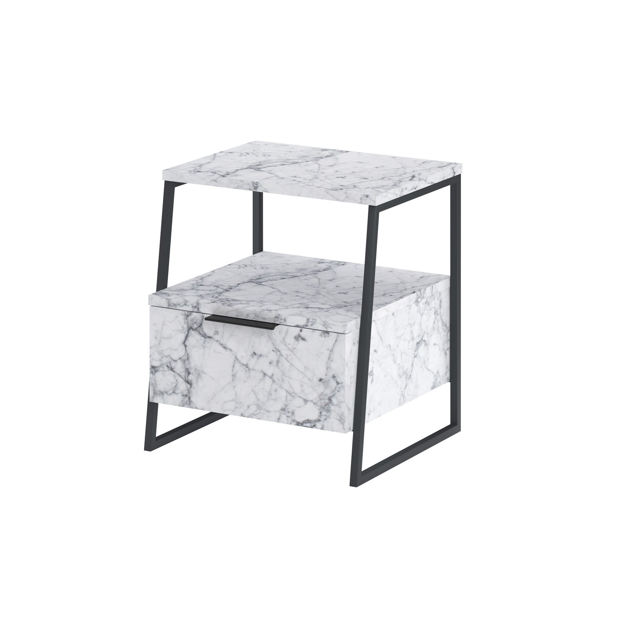 Mesa de cabeceira-Pal-Mármore de Carrara