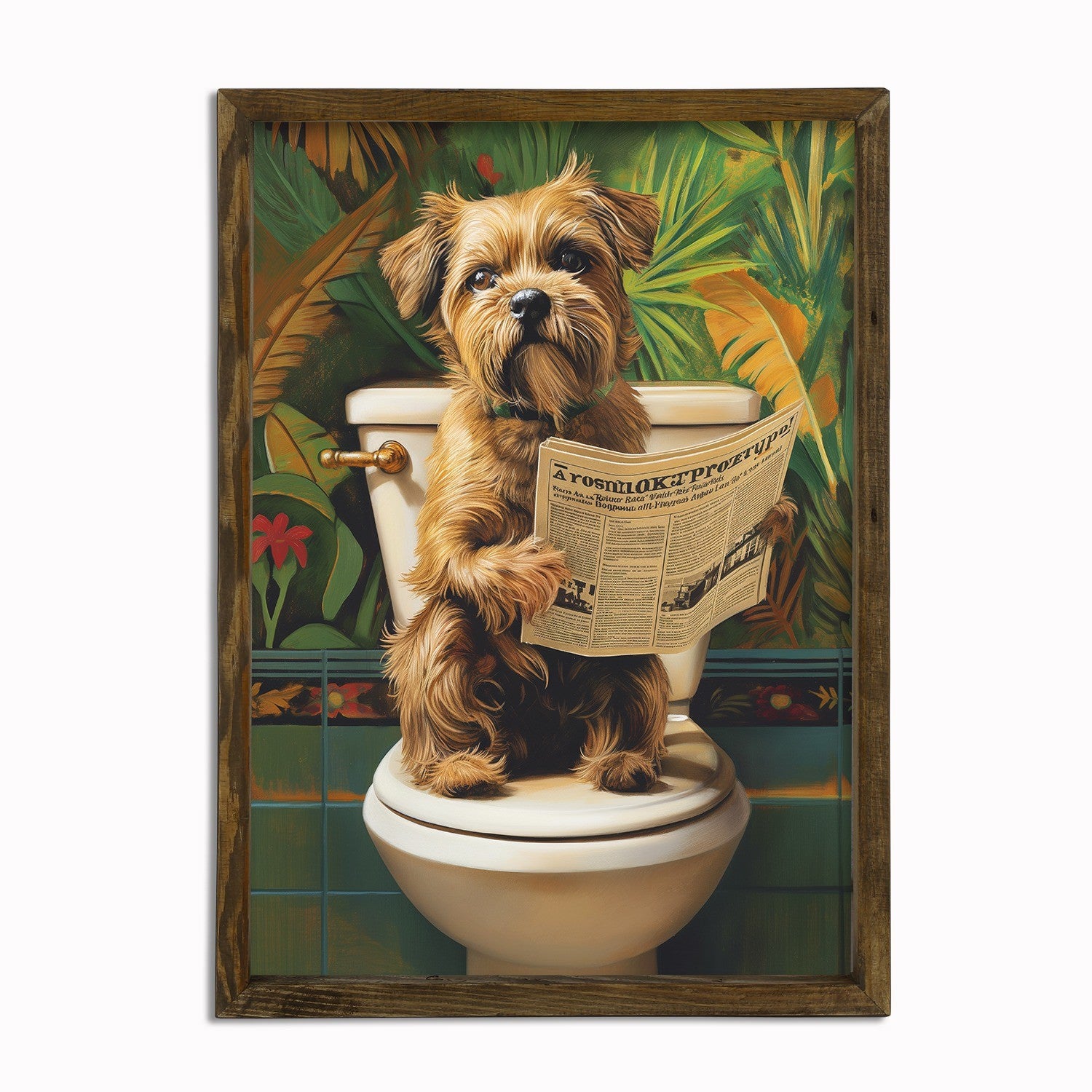 Quadro Decorativo MDF Emoldurado Multicolor 35x47cm - Moldura Abeto Natural