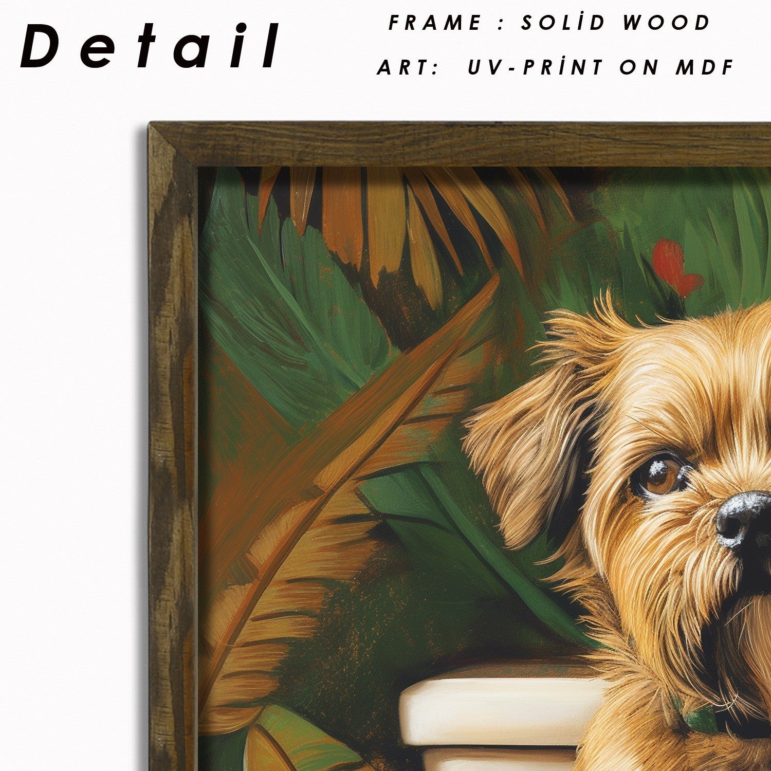 Quadro Decorativo MDF Emoldurado Multicolor 35x47cm - Moldura Abeto Natural