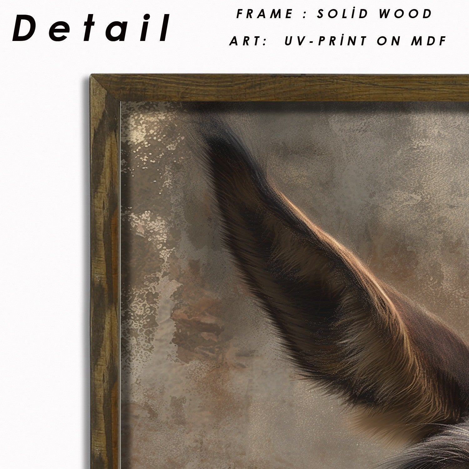 Quadro Decorativo MDF Emoldurado Multicolor 35x47cm - Arte Moderna para Decoração de Interiores