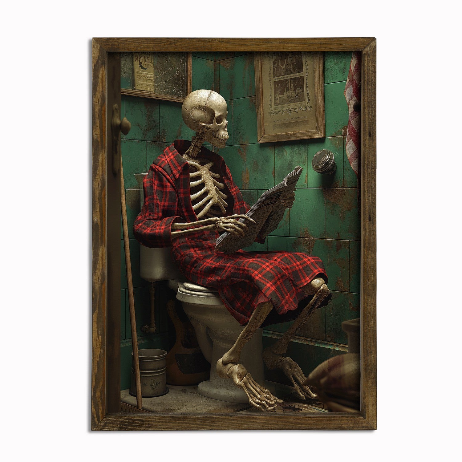 Quadro Decorativo MDF Emoldurado Multicolor AI005 - 35x47cm com Moldura em Abeto