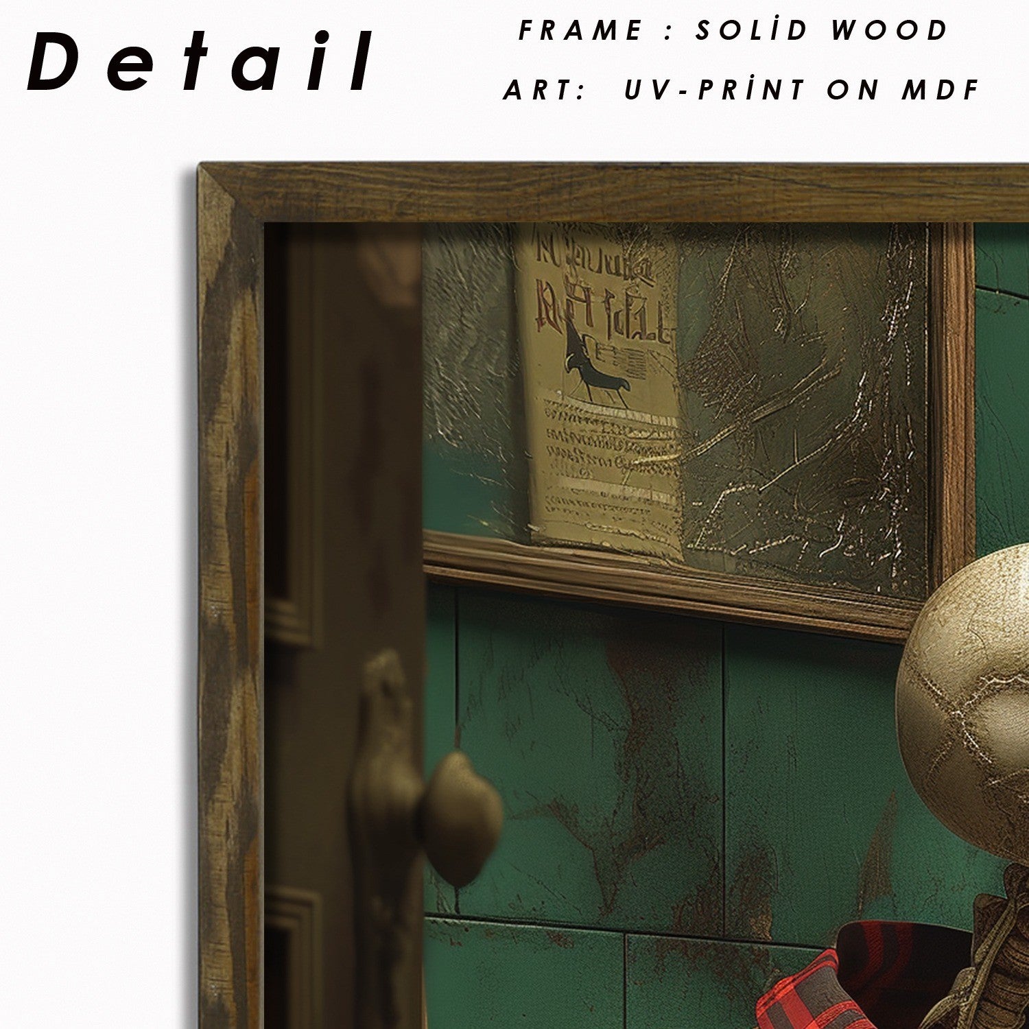 Quadro Decorativo MDF Emoldurado Multicolor AI005 - 35x47cm com Moldura em Abeto