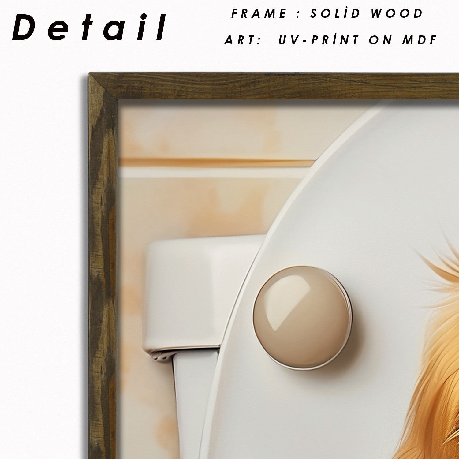 Quadro Decorativo MDF Emoldurado AI007 Multicolor 35x47cm - Arte Moderna para Decoração de Interiores