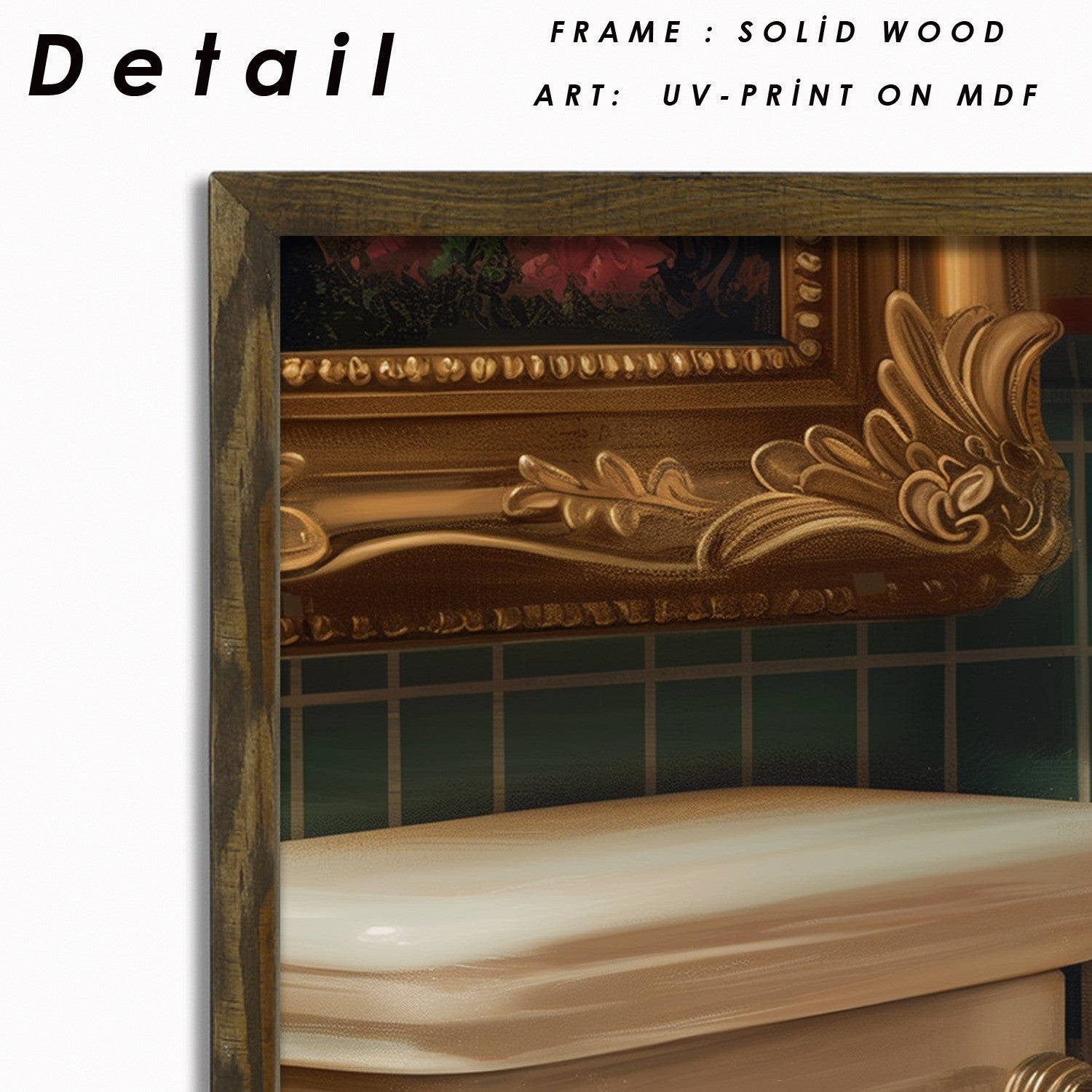 Quadro Decorativo MDF Emoldurado Multicolor AI009 - 35x47cm Moldura Abeto