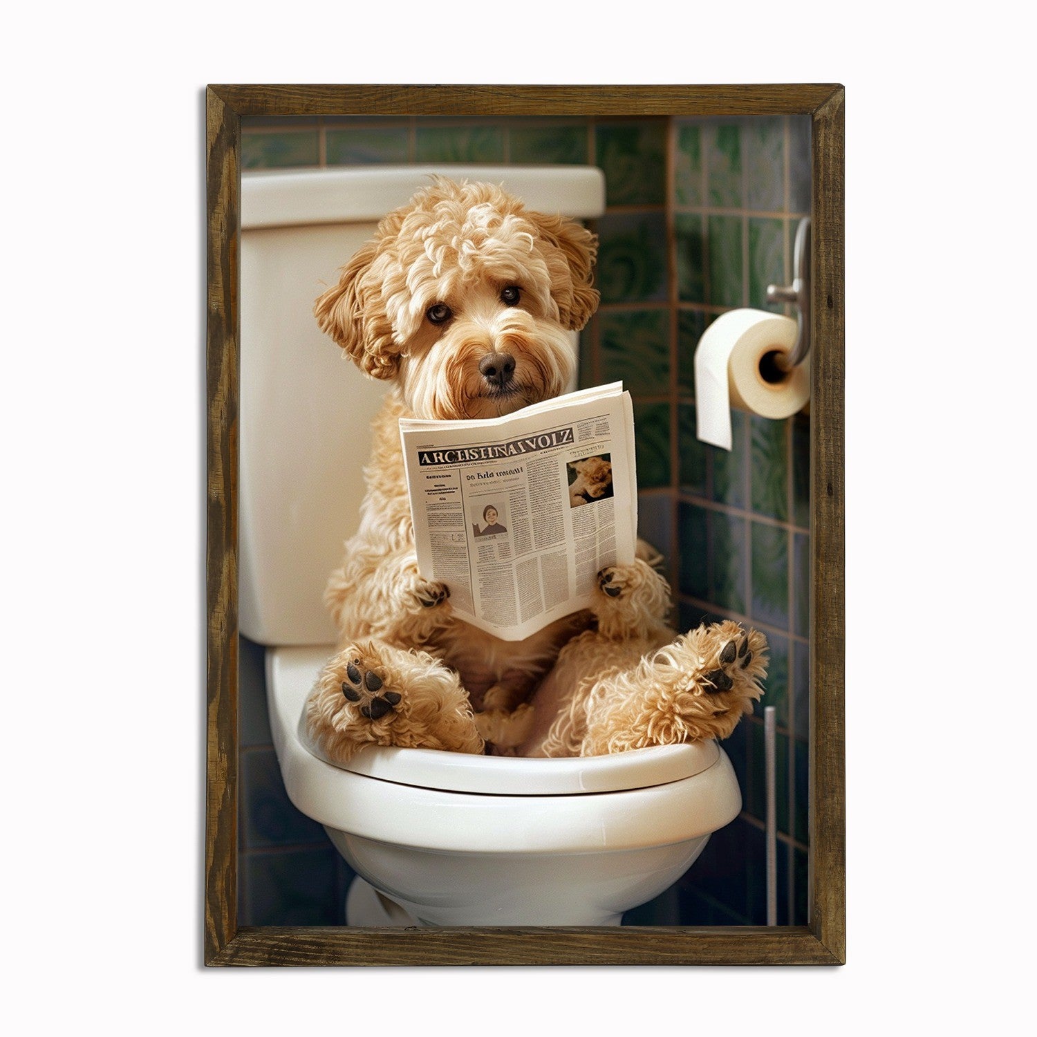 Quadro Decorativo MDF Emoldurado Multicolor AI037 - 35x47cm com Moldura em Abeto