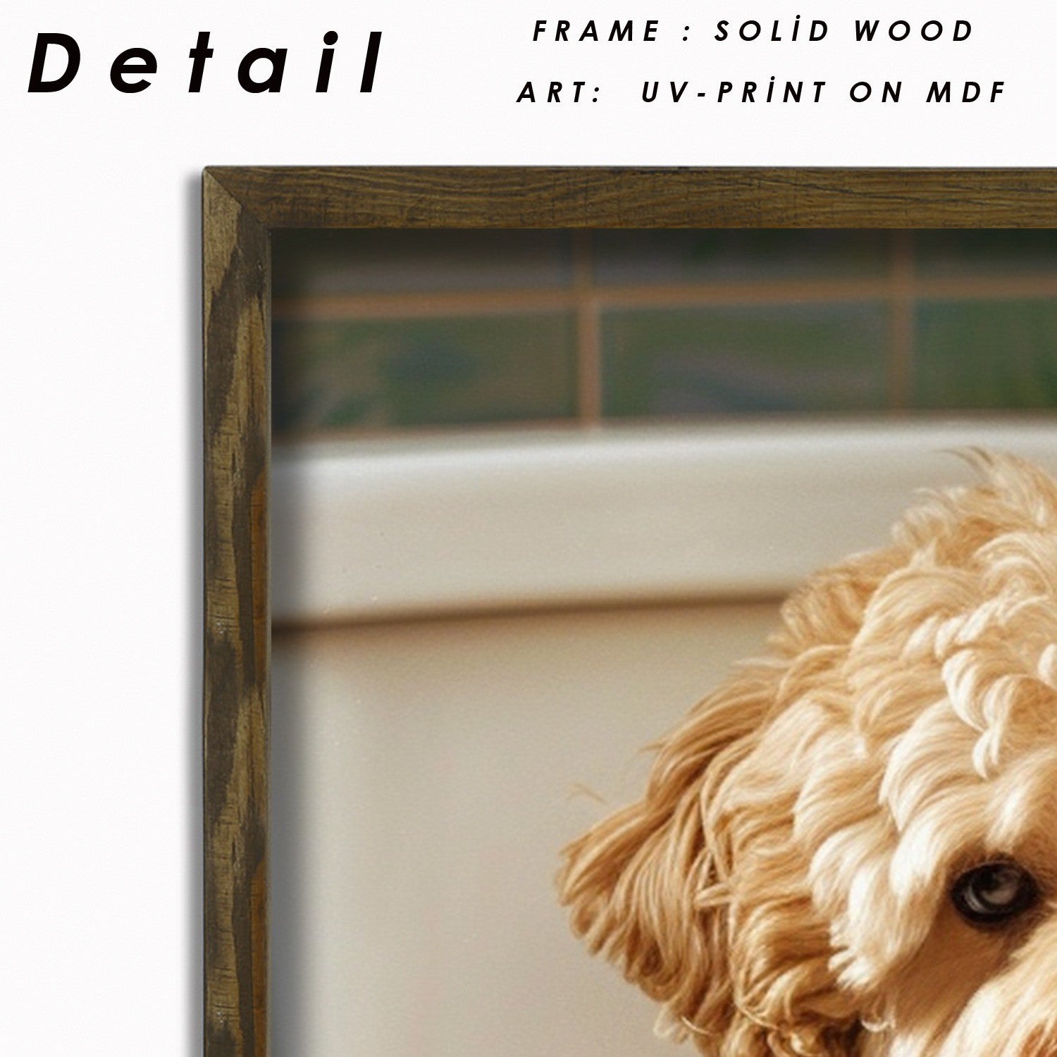 Quadro Decorativo MDF Emoldurado Multicolor AI037 - 35x47cm com Moldura em Abeto