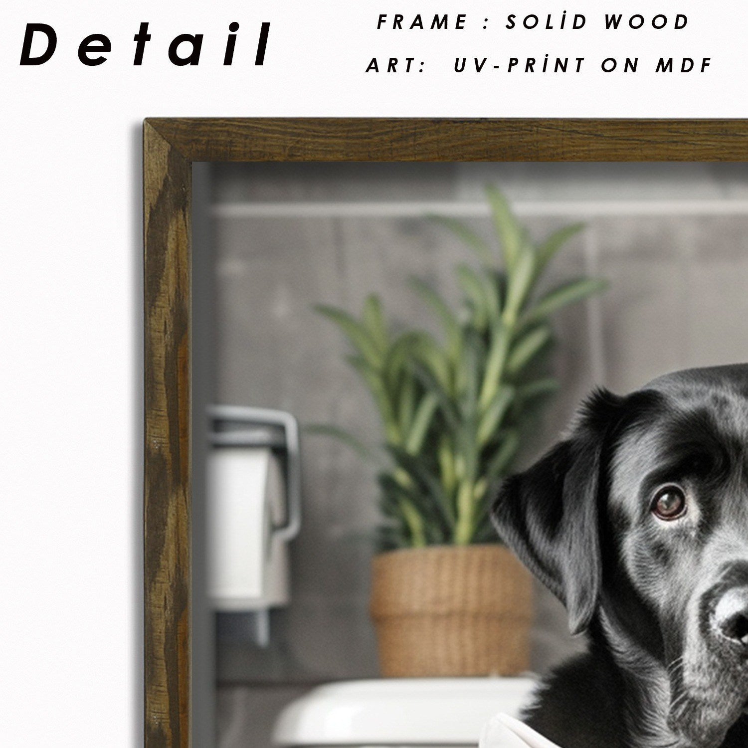 Quadro Decorativo MDF Emoldurado Multicolor AI040 - 35x47cm com Moldura em Abeto