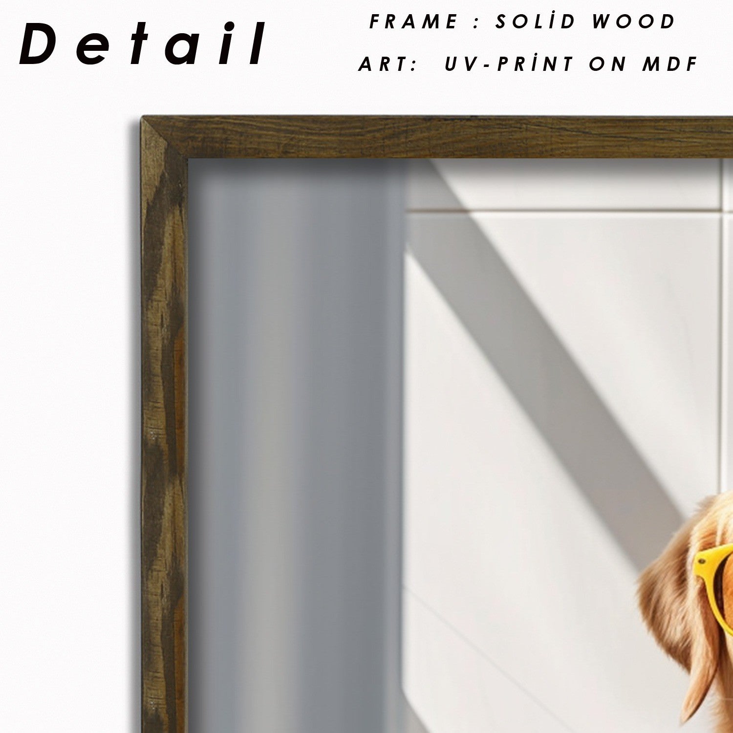 Quadro Decorativo MDF Emoldurado Multicolor AI041 - 35x47cm com Moldura em Abeto