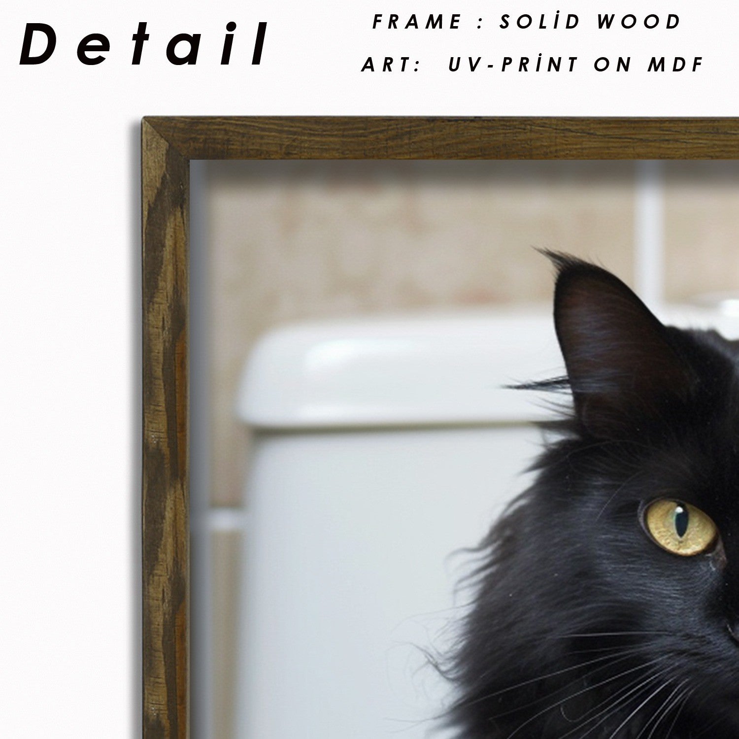 Quadro Decorativo MDF Emoldurado Multicolor AI042 - 35x47cm com Moldura em Abeto