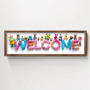 Quadro Decorativo MDF Emoldurado Multicolor 19x70cm - Arte Moderna para Parede