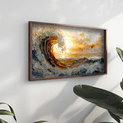 Pintura Decorativa em MDF com Moldura – 60 x 120 x 3,5 cm – 100% MDF e moldura de abeto