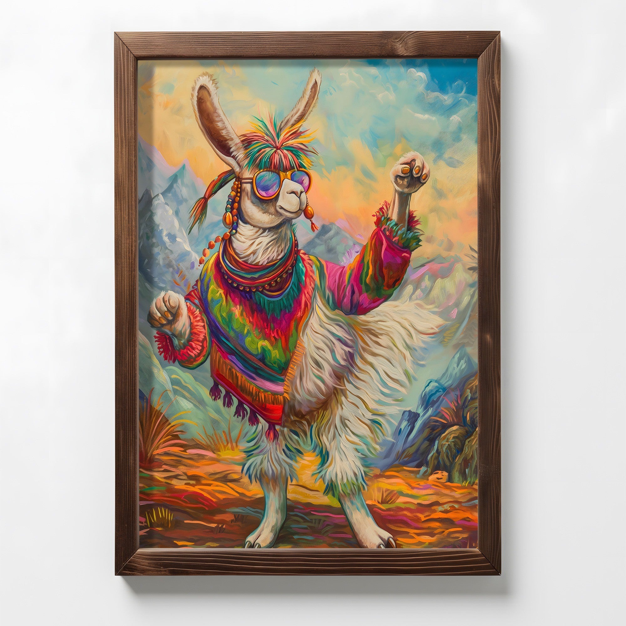 Quadro Decorativo MDF Emoldurado AI153 Multicolor 35x47cm - Arte Moderna para Decoração de Interiores