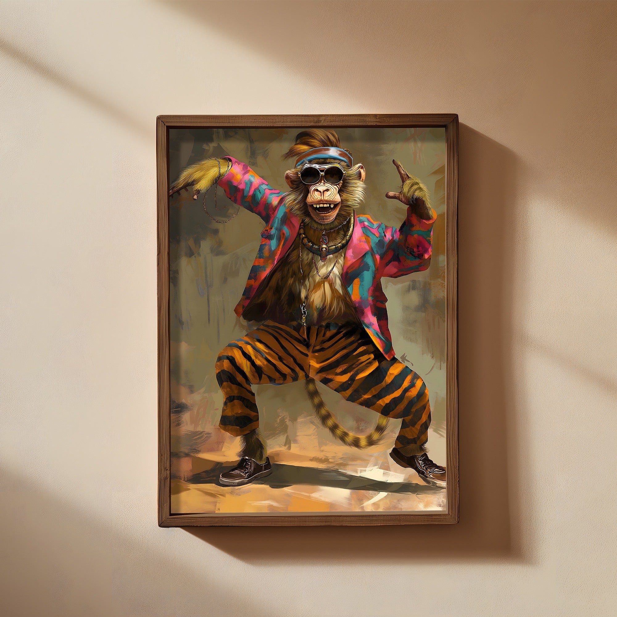 Quadro Decorativo MDF Emoldurado Multicolor AI154 - 35x47cm Arte Moderna para Parede