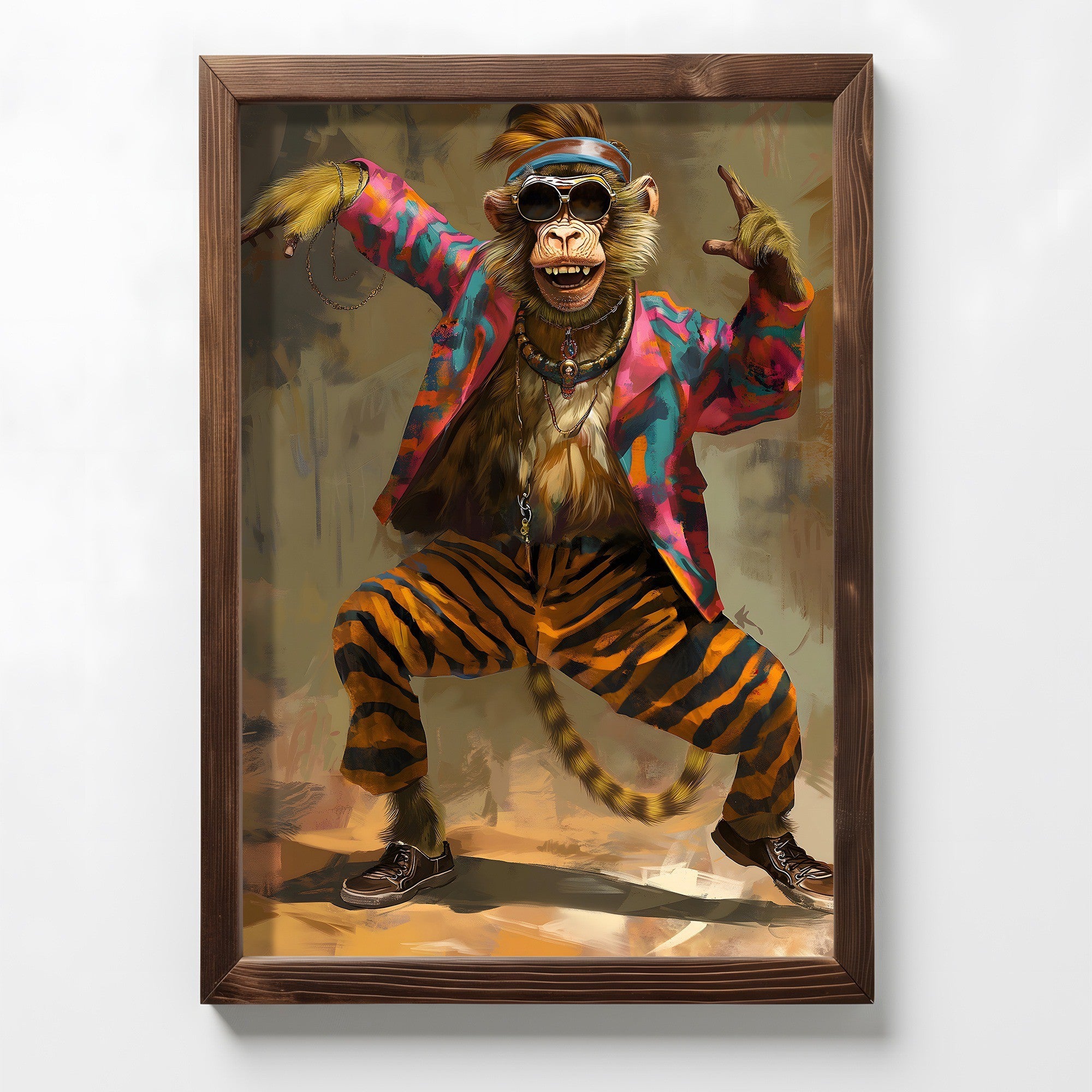 Quadro Decorativo MDF Emoldurado Multicolor AI154 - 35x47cm Arte Moderna para Parede