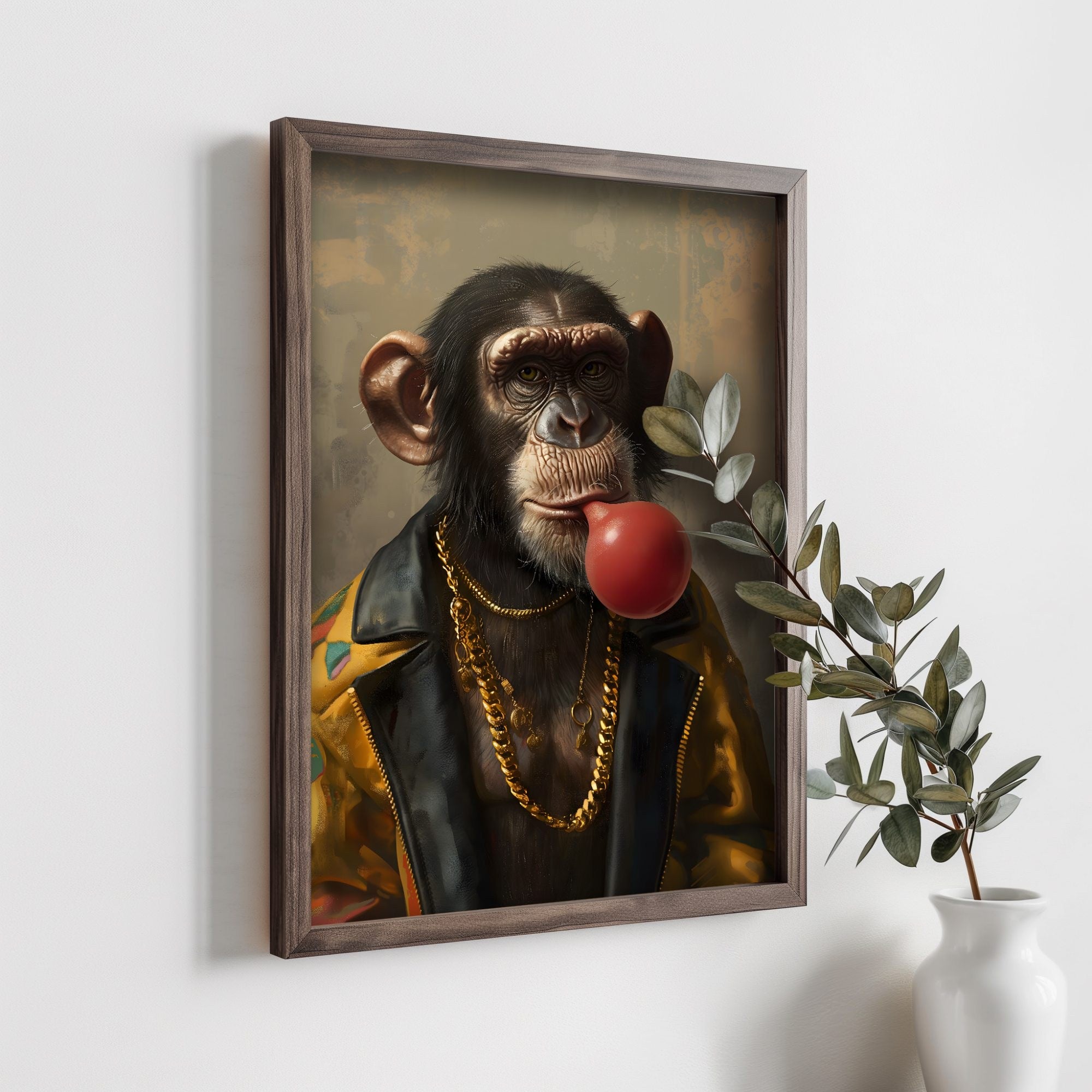 Quadro Decorativo MDF Emoldurado Multicolor AI157 - 35x47cm com Moldura em Abeto