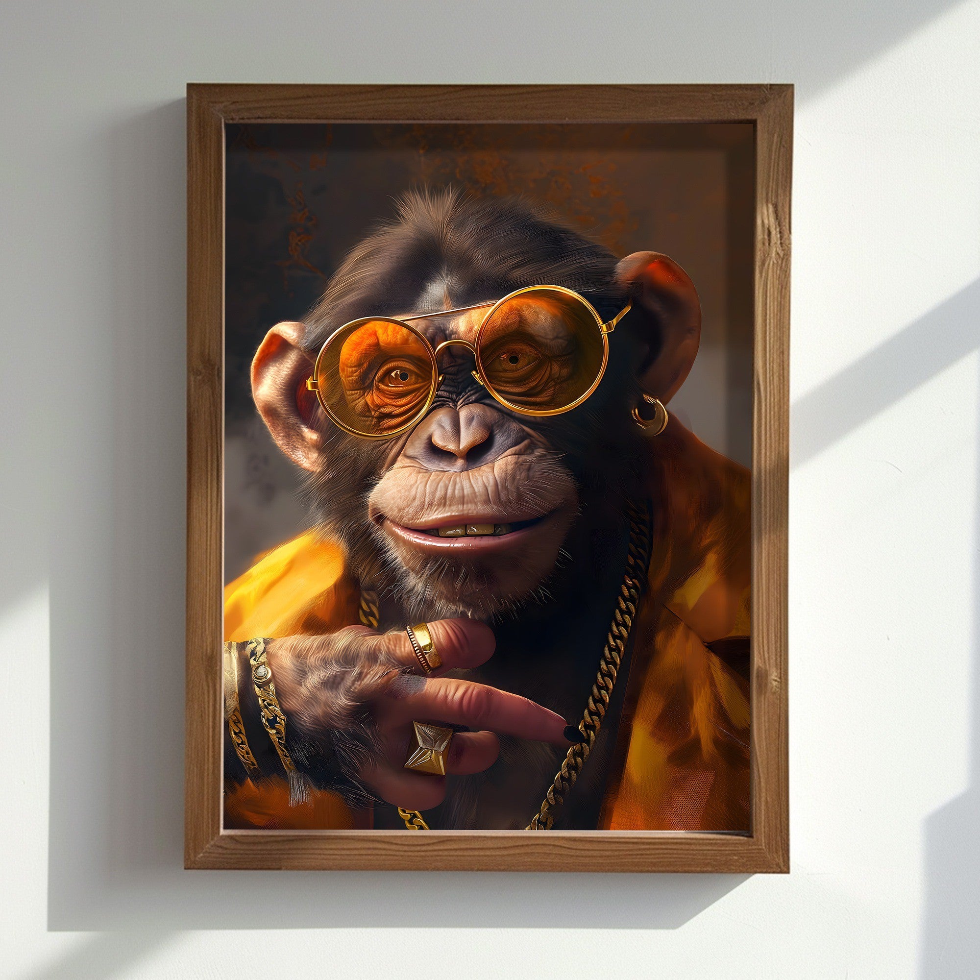 Quadro Decorativo MDF Emoldurado Multicolor AI158 - 35x47cm com Moldura em Abeto