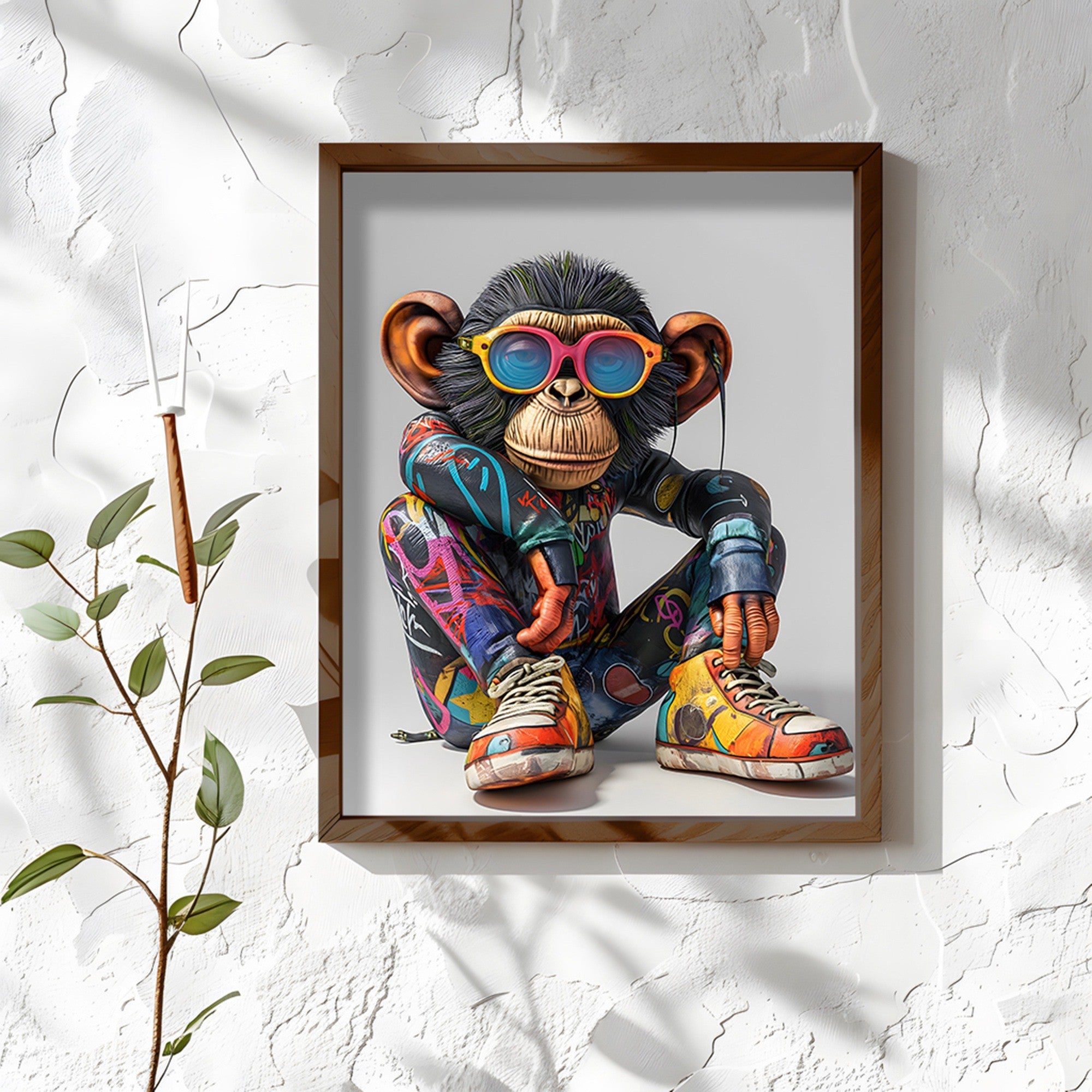 Quadro Decorativo MDF Emoldurado AI162 Multicolor 35x47cm - Arte Moderna para Decoração de Interiores