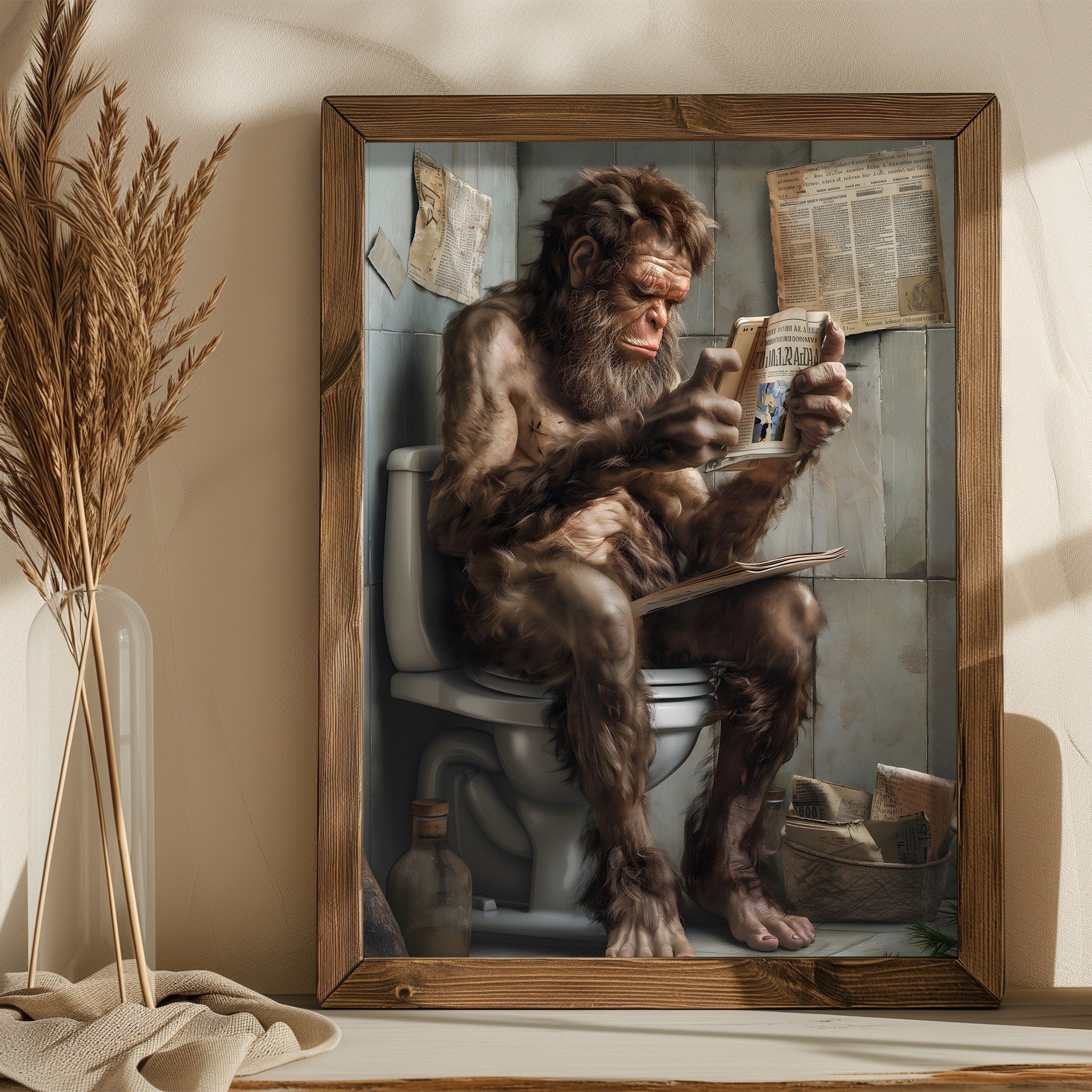 Quadro Decorativo MDF Emoldurado Multicolor AI172 - 35x47cm com Moldura em Abeto