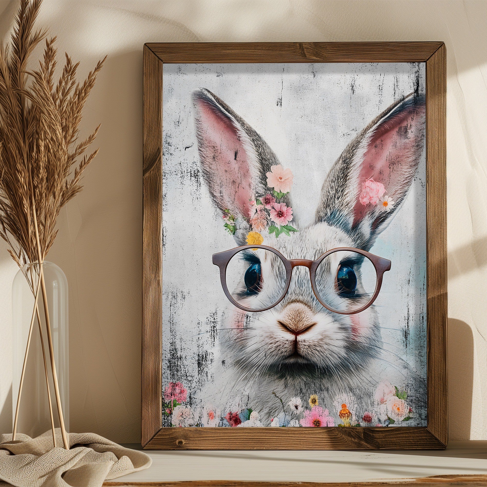 Quadro Decorativo MDF Emoldurado Multicolor AI189 - 35x47cm com Moldura em Abeto