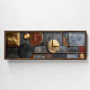 Pintura decorativa emoldurada – 120 x 40 x 3,5 cm – MDF e abeto