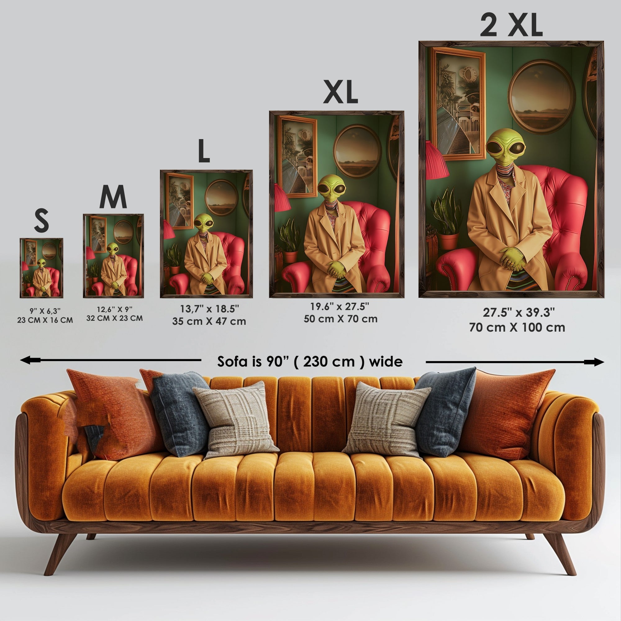 Quadro Decorativo MDF Multicolor com Moldura em Pinho - Impressão UV 16x23cm GE240-S