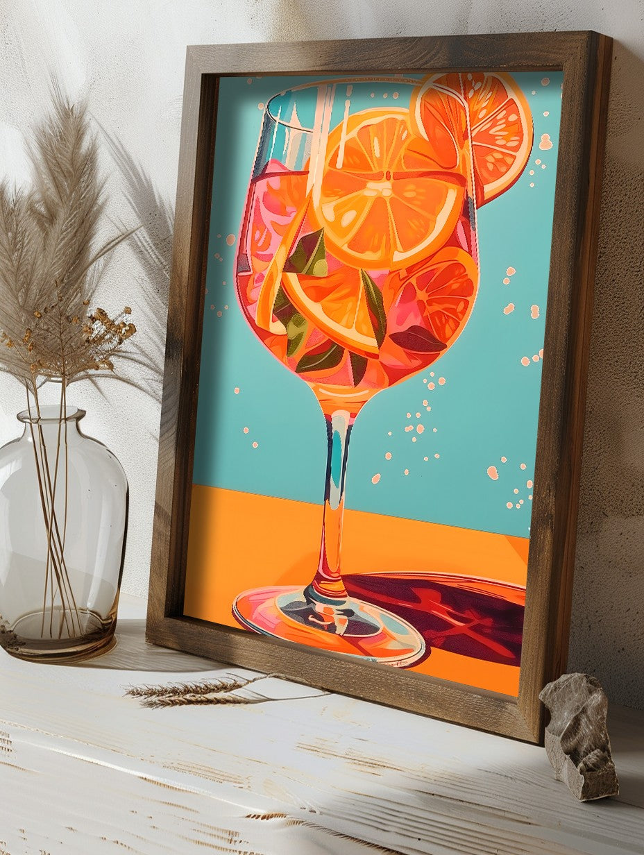 Quadro Decorativo MDF Multicolor com Moldura em Pinho - Impressão UV 16x23cm