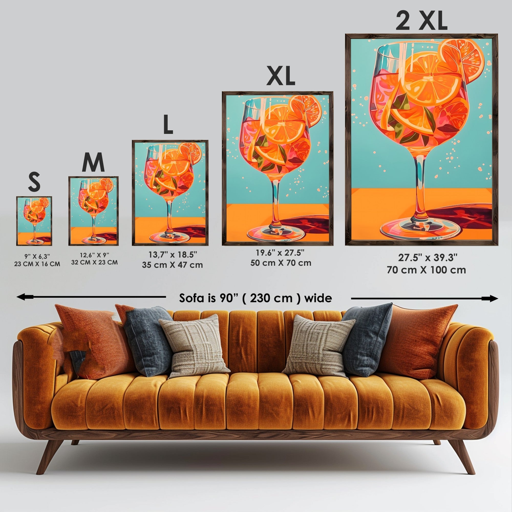 Quadro Decorativo MDF Multicolor com Moldura em Pinho - Impressão UV 16x23cm