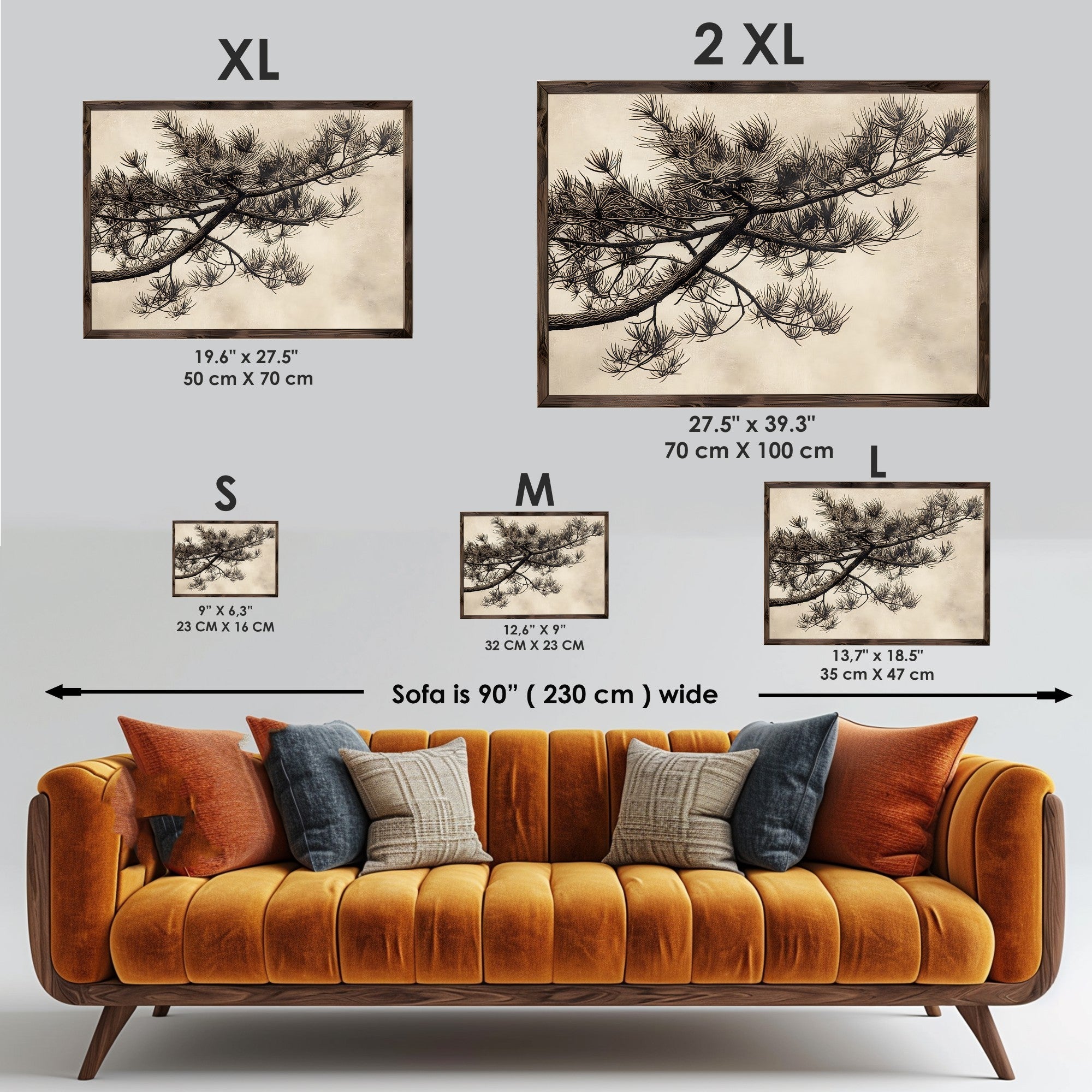 Quadro Decorativo MDF Multicolor com Moldura em Pinho - Impressão UV 16x23cm GE254-S