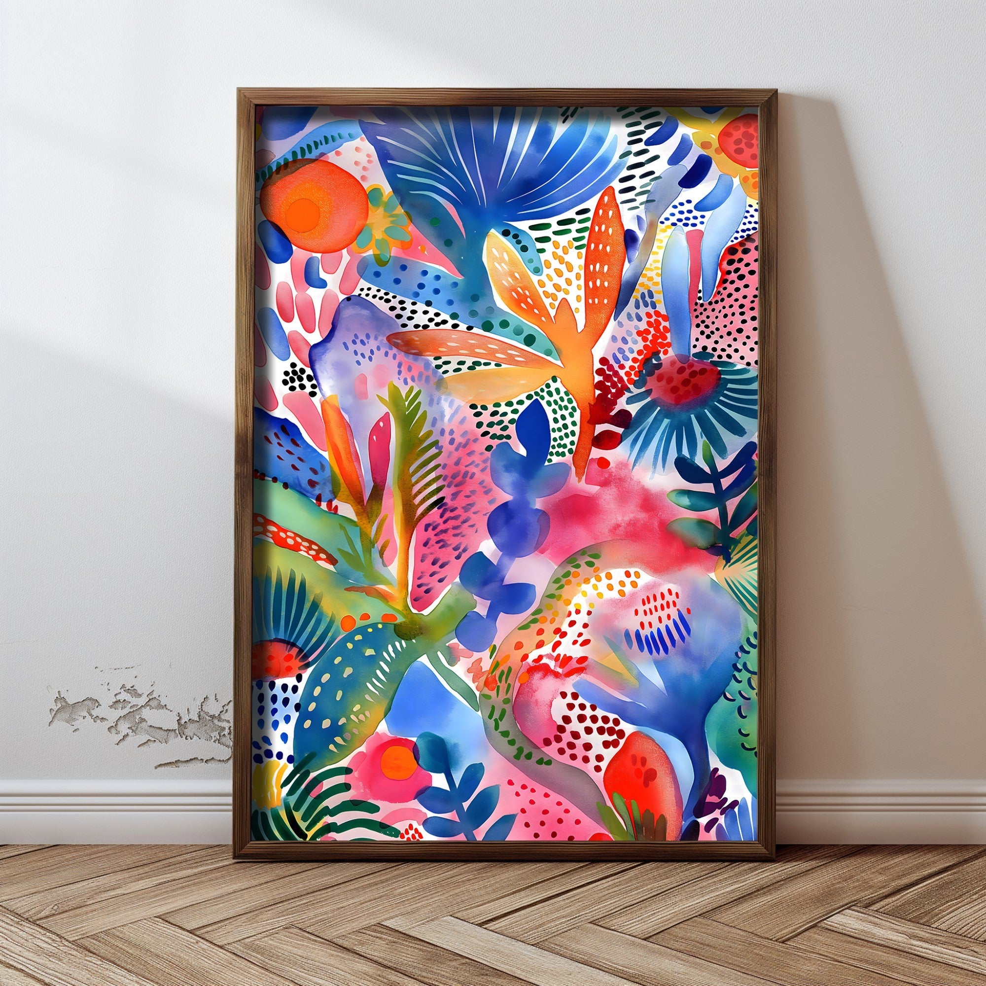 Quadro Decorativo MDF Emoldurado Multicolor 35x47cm - Impressão UV em Madeira de Pinho