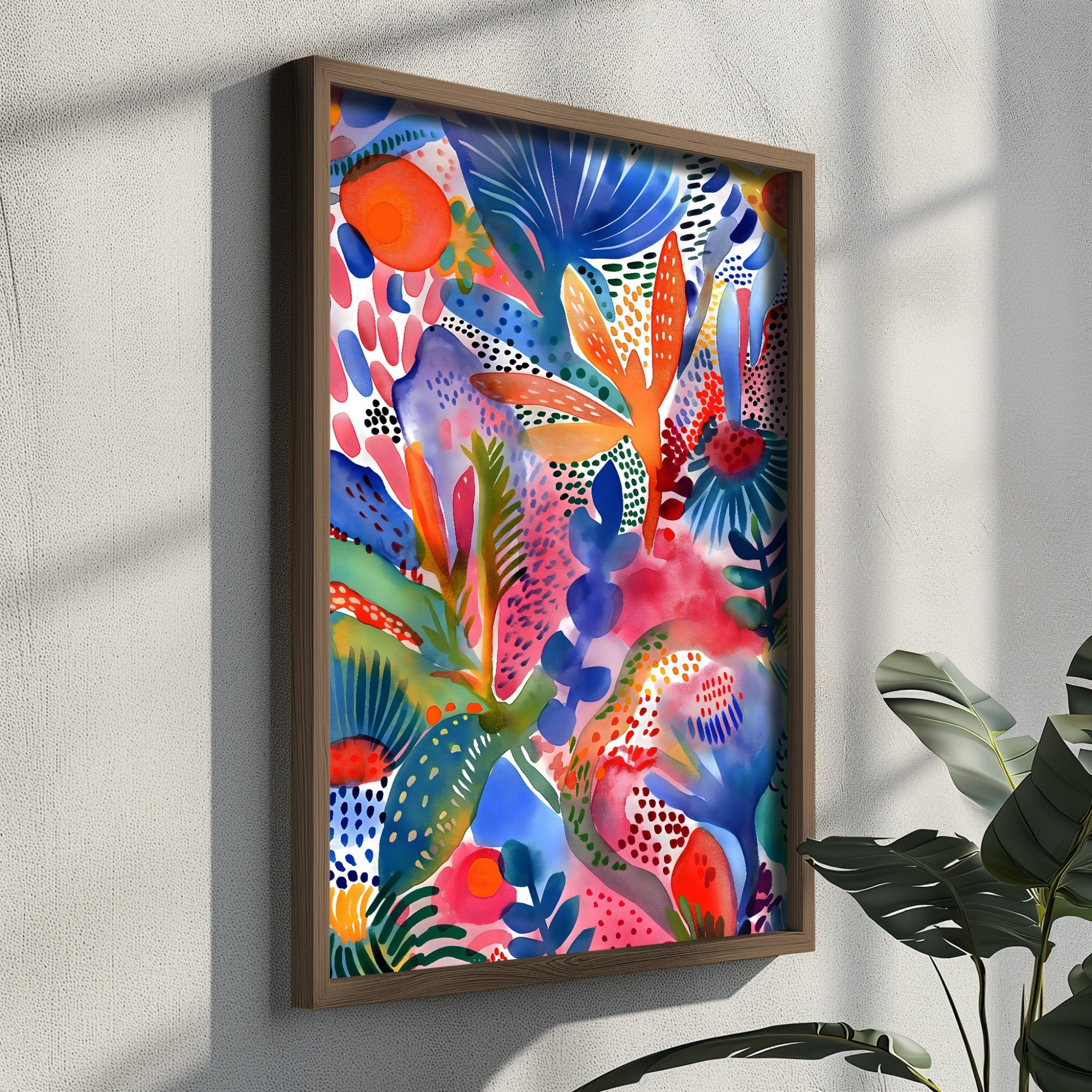 Quadro Decorativo MDF Emoldurado Multicolor 35x47cm - Impressão UV em Madeira de Pinho