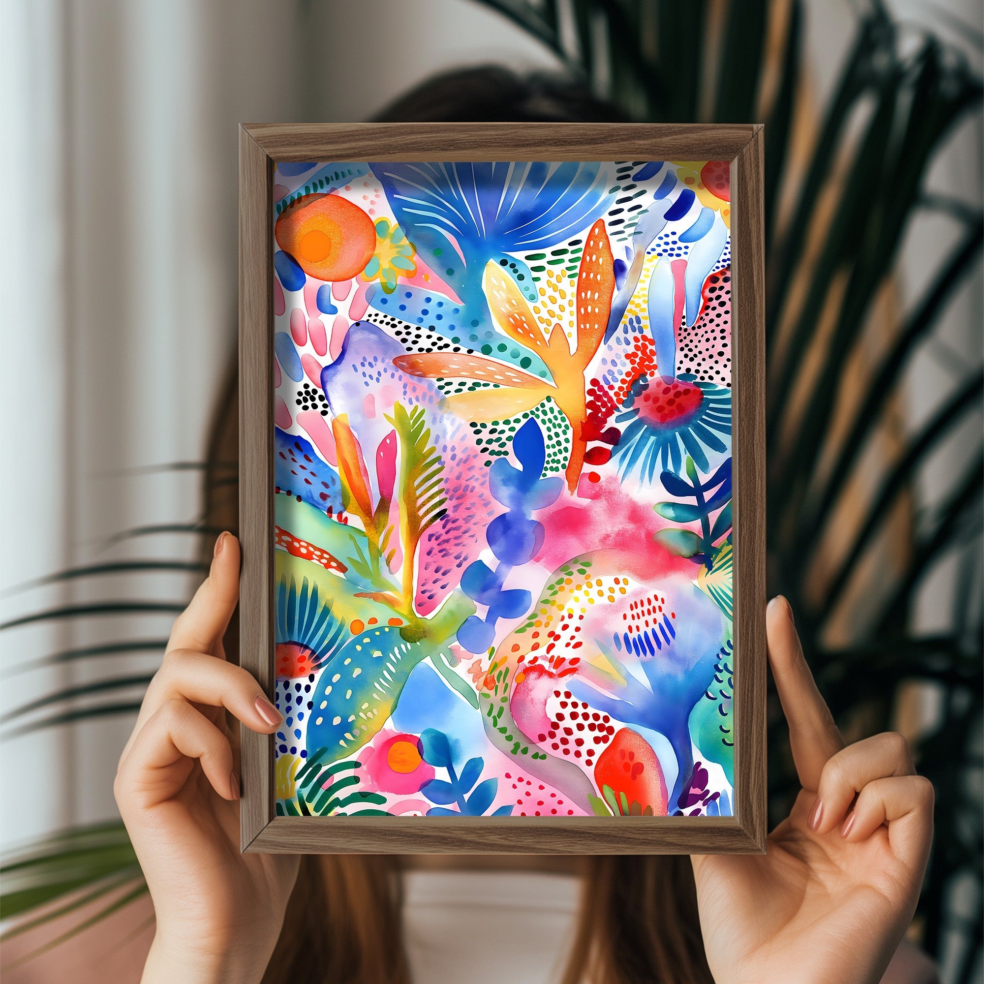 Quadro Decorativo MDF Emoldurado Multicolor 35x47cm - Impressão UV em Madeira de Pinho