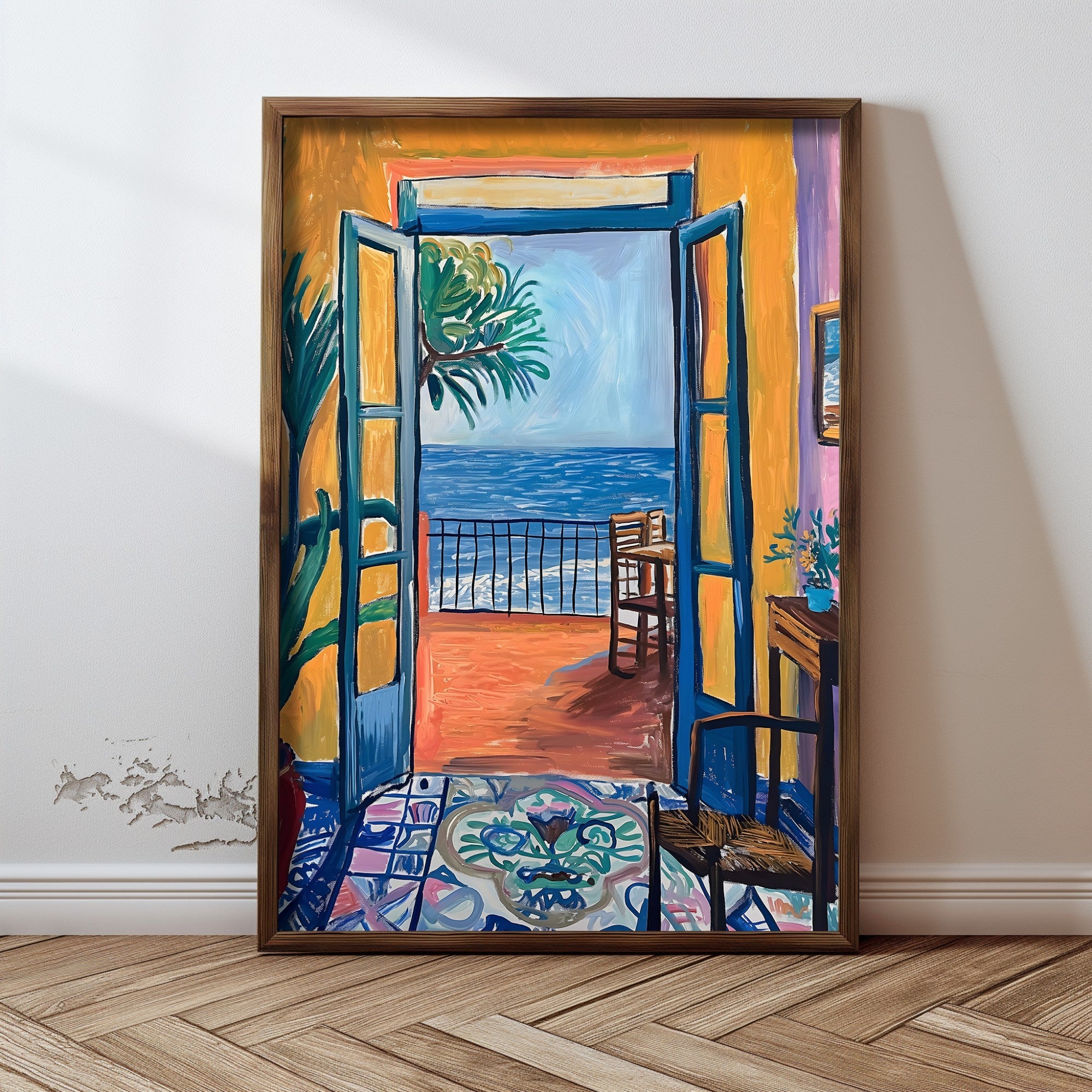 Quadro Decorativo MDF Emoldurado Multicolor 35x47cm - Impressão UV em Madeira de Pinho